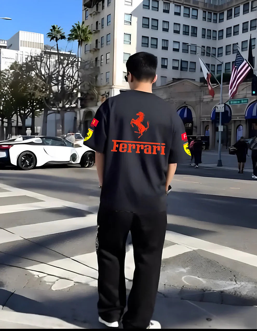 Black Ferrari T-shirt Premium Quality Unisex