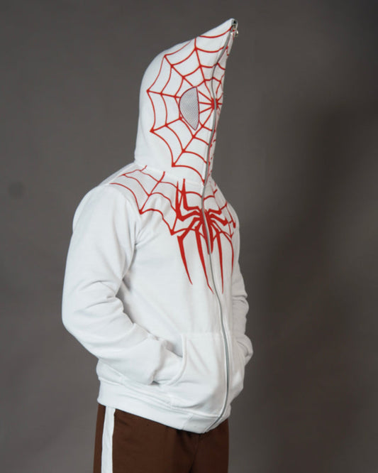 White Spiderman Hoodie by Stylestitch