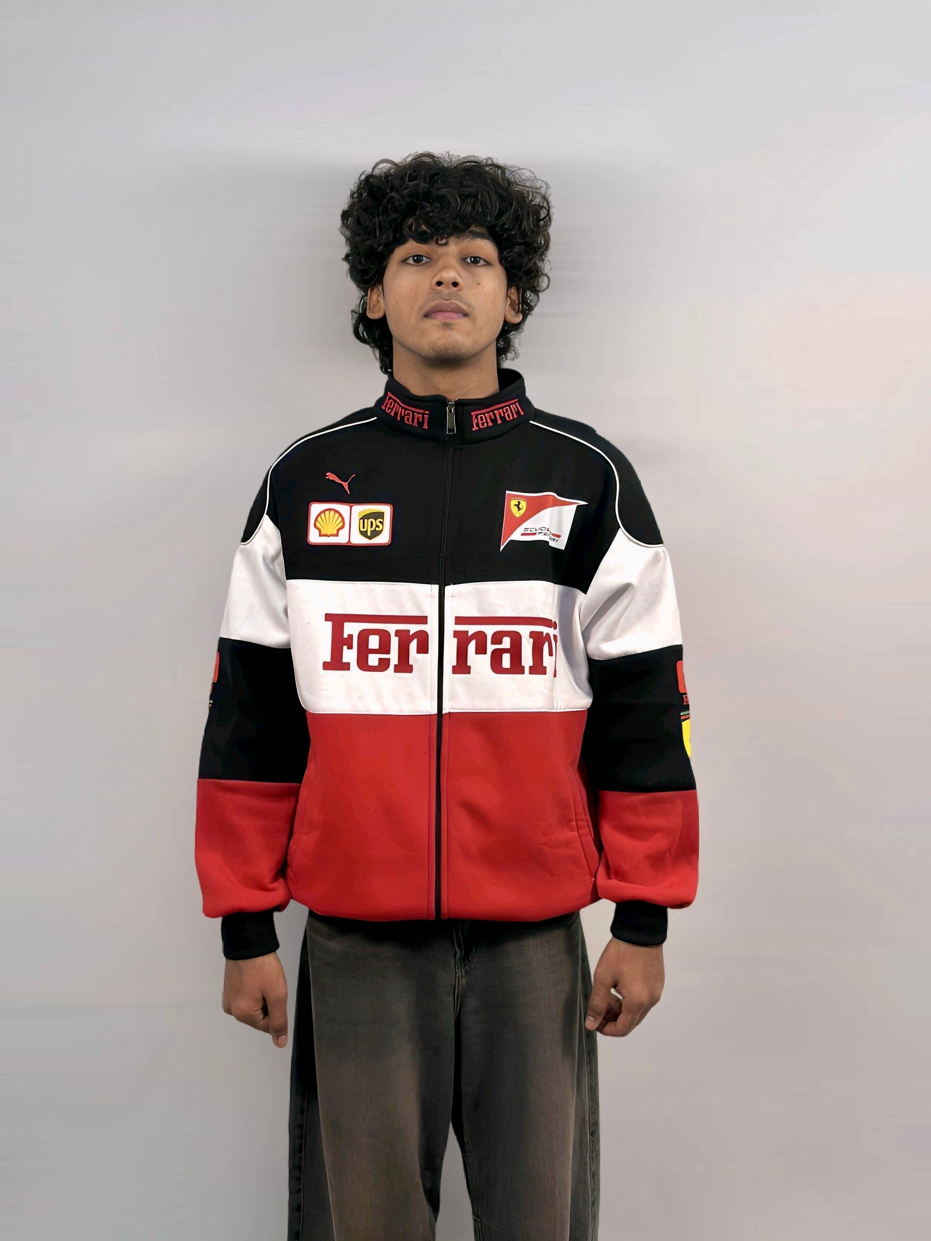 F1 TRIO FERRARI UNISEX RACING JACKET BY STYLESTITCH I DTF – Style