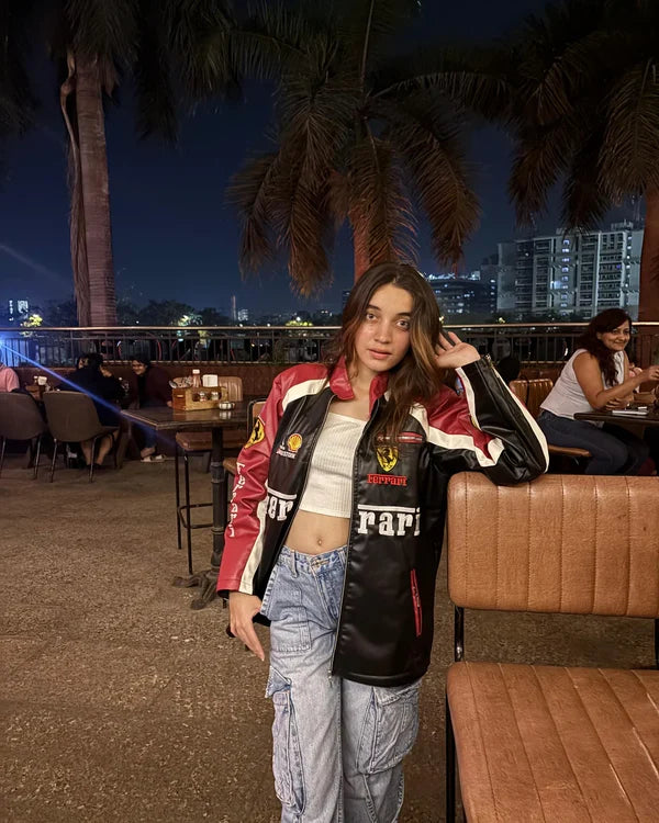 F1 BLACK FERRARI UNISEX LEATHER JACKET