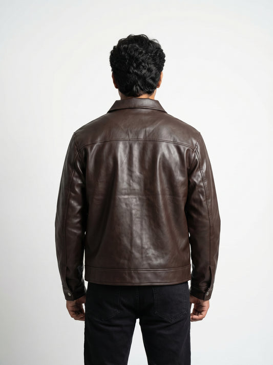 Premium Brown Unisex Leather Jacket