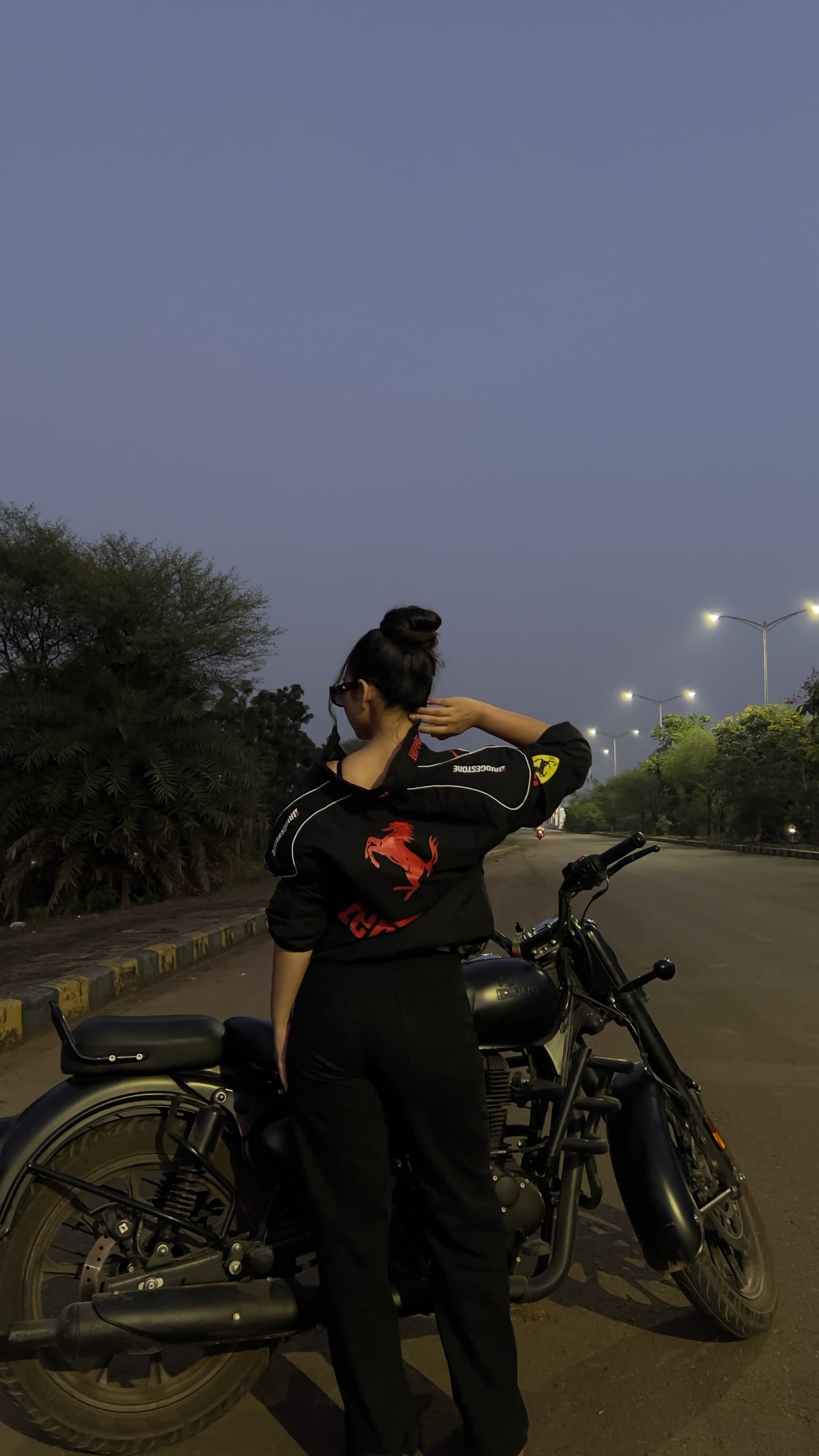 F1 BLACK TURBO FERRARI UNISEX RACING JACKET BY STYLESTITCH