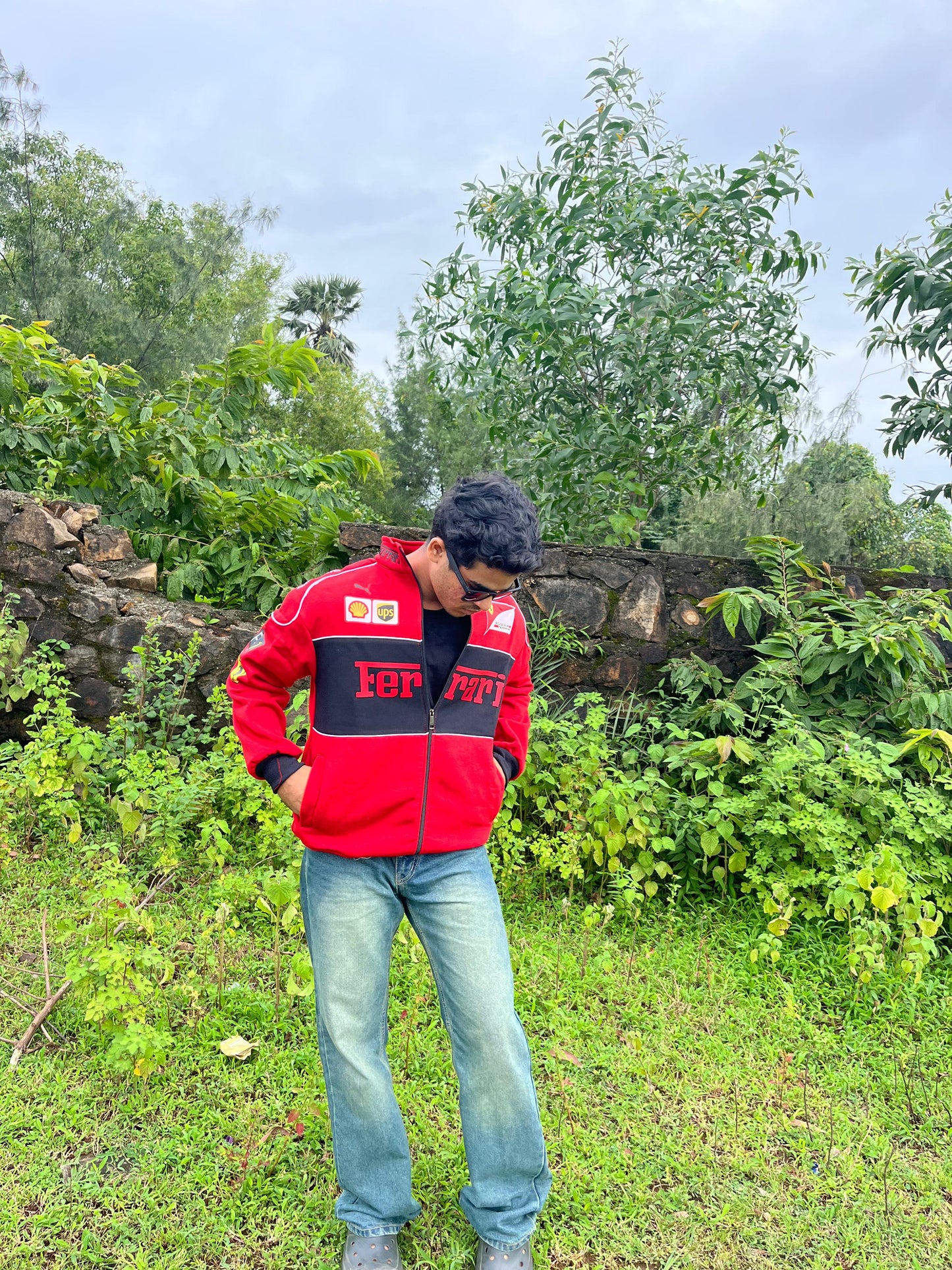 F1 Red Ferrari Jacket – F1-Inspired Streetwear by Stylestitch