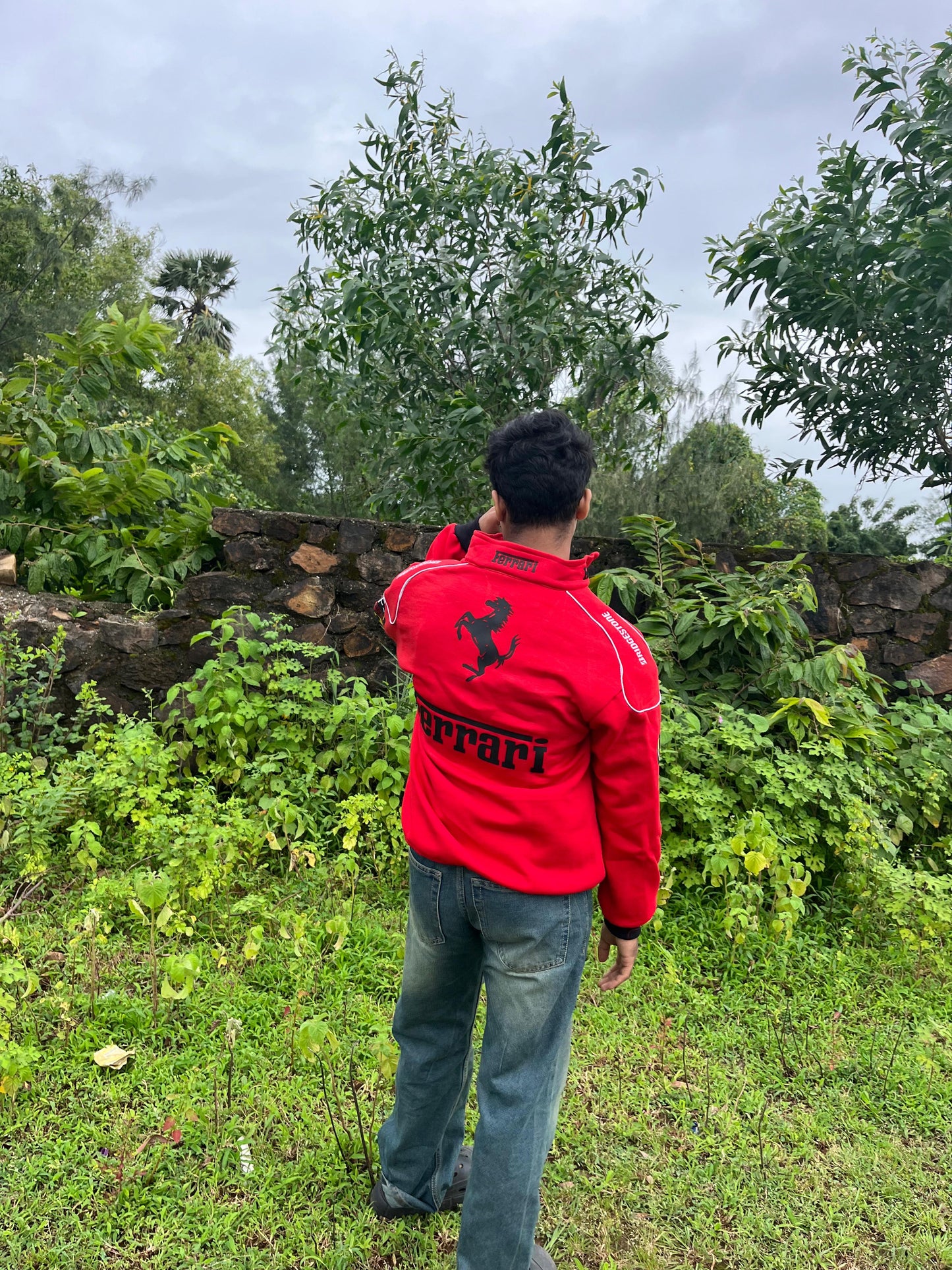 F1 Red Ferrari Jacket – F1-Inspired Streetwear by Stylestitch