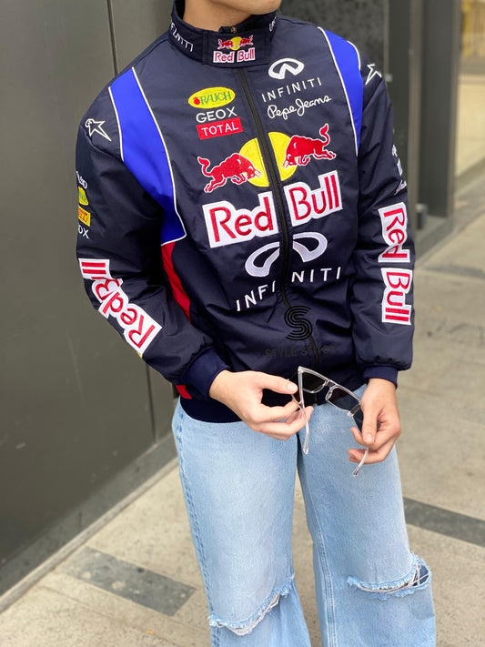 Racing Red Bull Puffer Embroidery Unisex Jacket l stylestitch