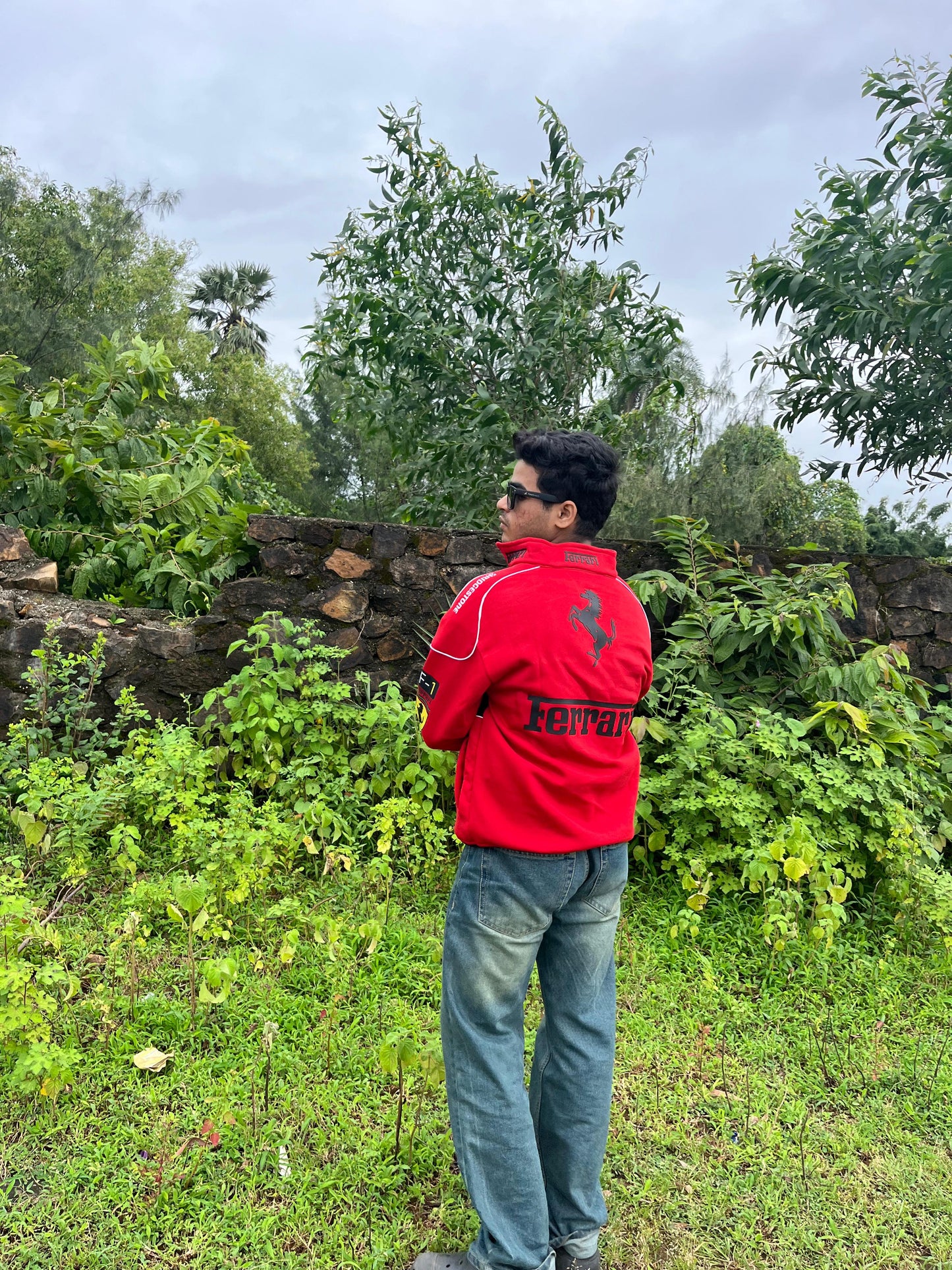F1 Red Ferrari Jacket – F1-Inspired Streetwear by Stylestitch