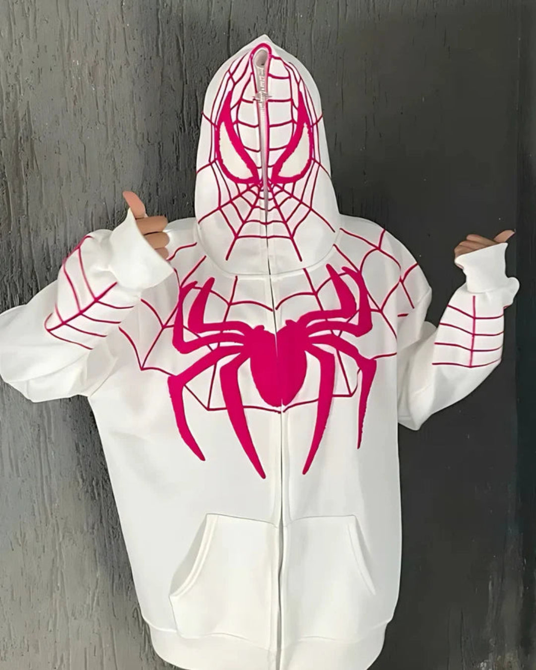White Spiderman Hoodie by Stylestitch