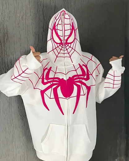 White Spiderman Hoodie by Stylestitch
