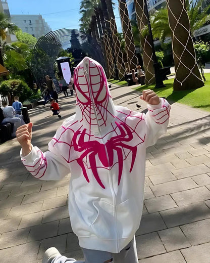 White Spiderman Hoodie by Stylestitch
