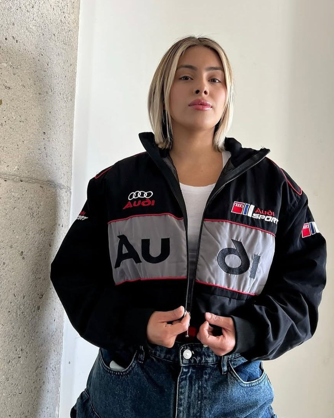 Racing Audi Puffer Embroidery Unisex Jacket l stylestitch