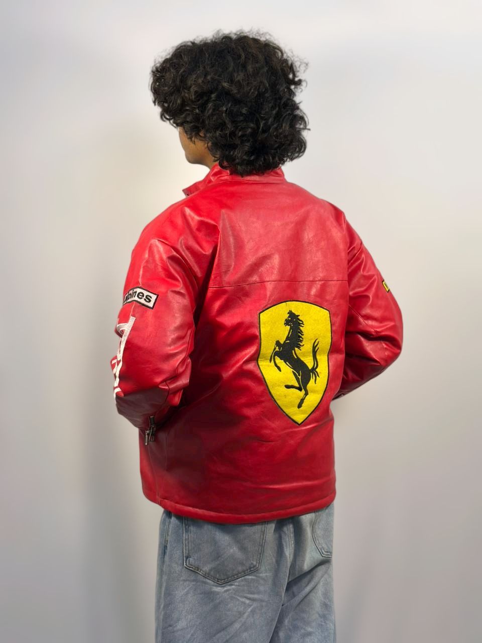 Racing Red Leather Unisex jacket l stylestitch