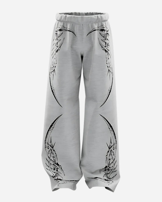 Grey Kraken Straight Fit Baggy Pants l stylestitch