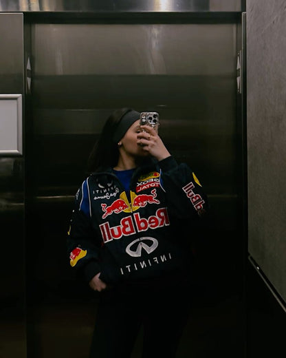 Racing Red Bull Puffer Embroidery Unisex Jacket l stylestitch