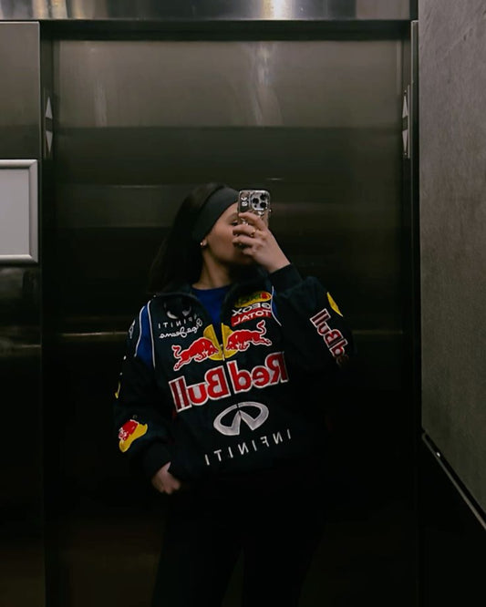 Racing Red Bull Puffer Embroidery Unisex Jacket l stylestitch