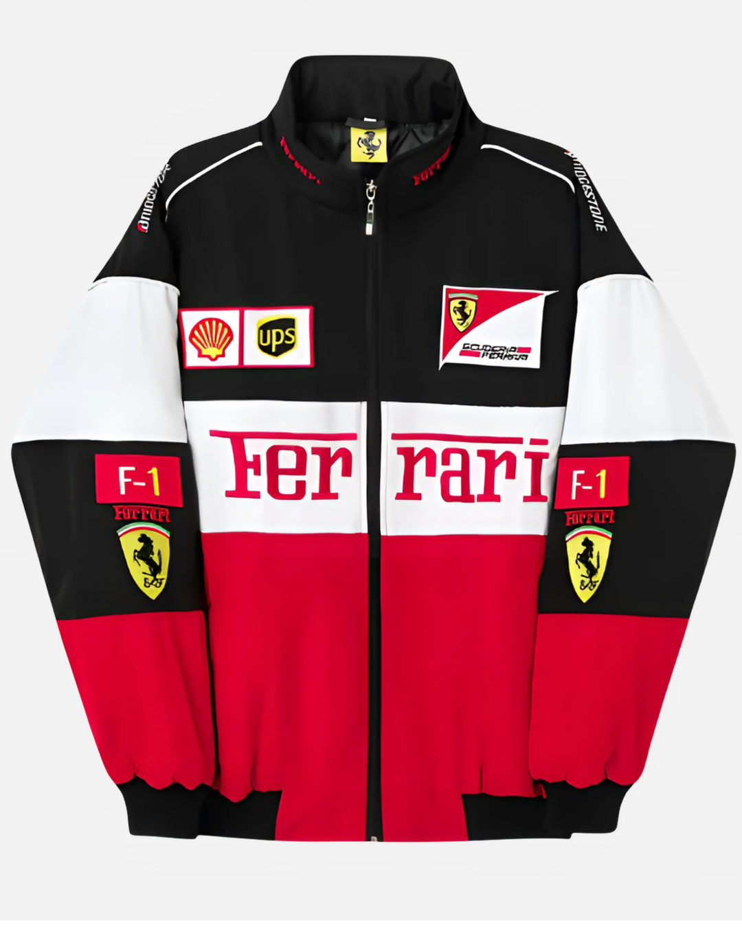 F1 Trio Ferrari Jacket – F1-Inspired Streetwear by Stylestitch