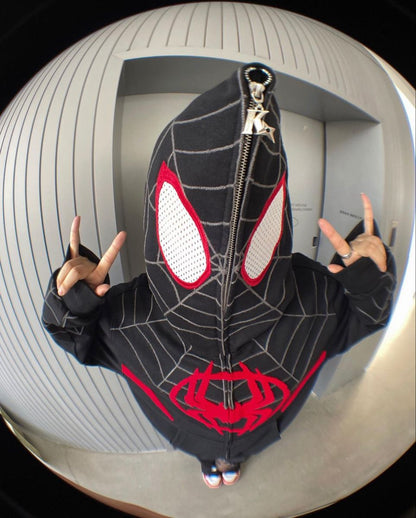 Black Spiderman Hoodie Premium Quality by Stylestitch