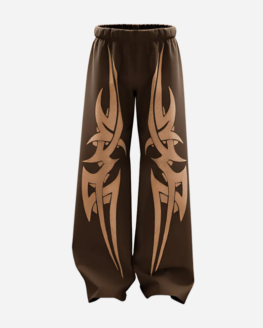 Razor Brown Straight Fit Baggy Pants l stylestitch