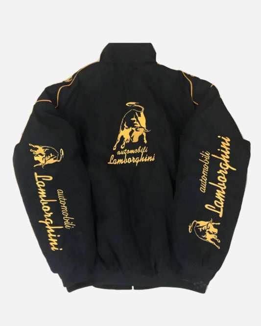 Racing Lamborghini Puffer Embroidery Unisex Jacket l stylestitch