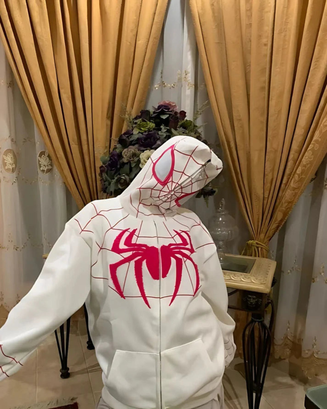 White Spiderman Hoodie by Stylestitch