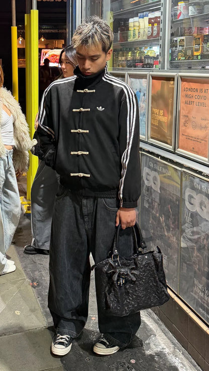 CNY-Inspired Premium Black Suede Jacket by stylestitch