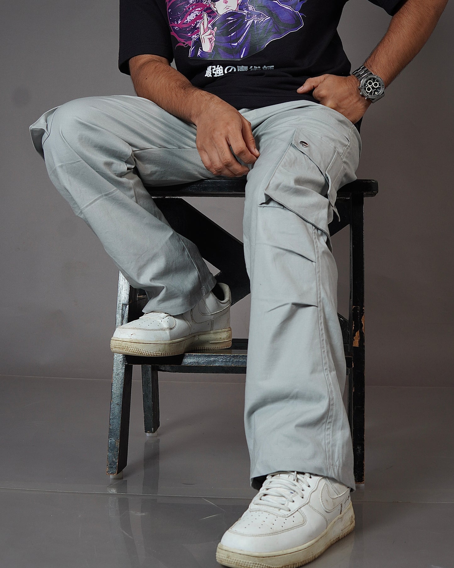 Aesthetic  Gray Unisex Cargo by Stylestitch