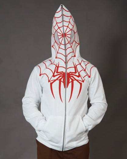 White Spiderman Hoodie by Stylestitch