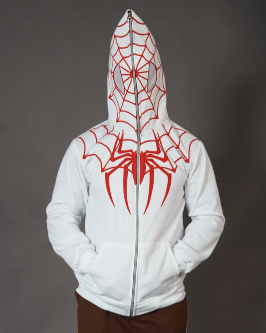 White Spiderman Hoodie by Stylestitch