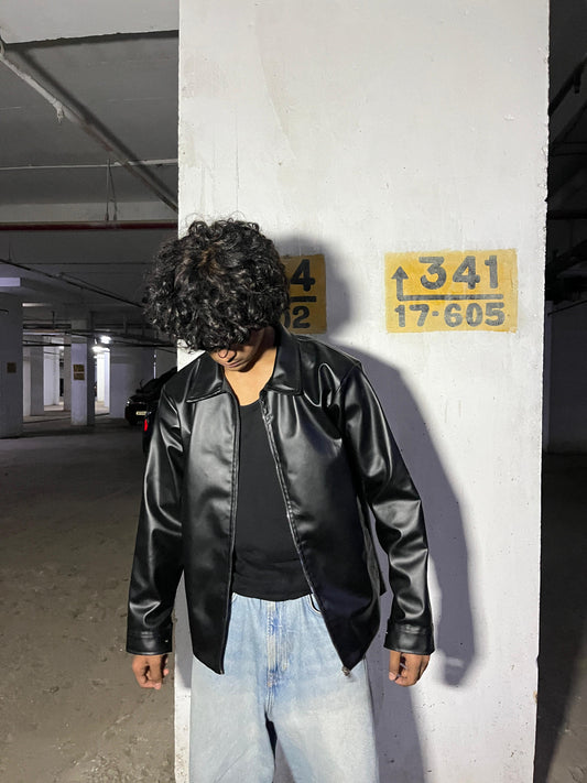 Premium Black Unisex Leather Jacket