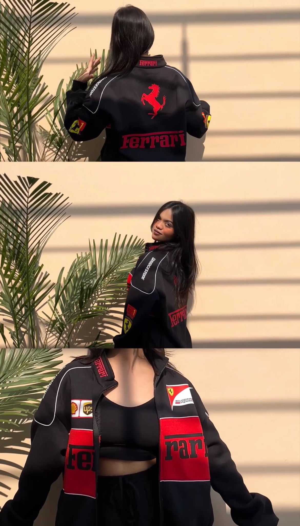 F1 BLACK FERRARI UNISEX RACING JACKET BY STYLESTITCH I DTF