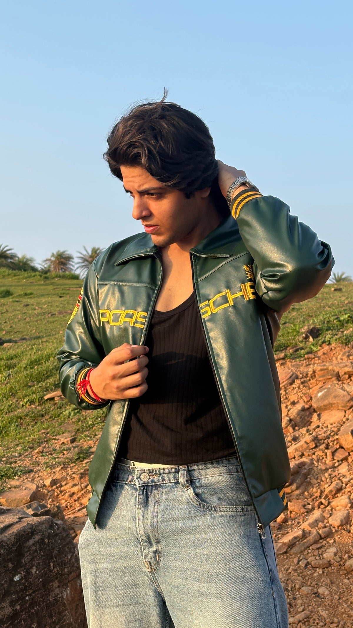 GREEN PORCHE VINTAGE RACING JACKET