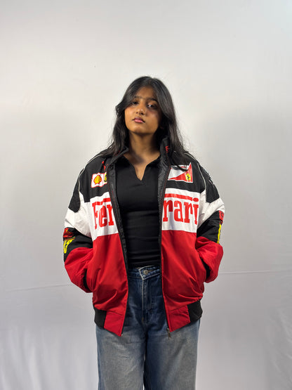 F1 FERRARI TRIO PUFFER PRINTED UNISEX JACKET