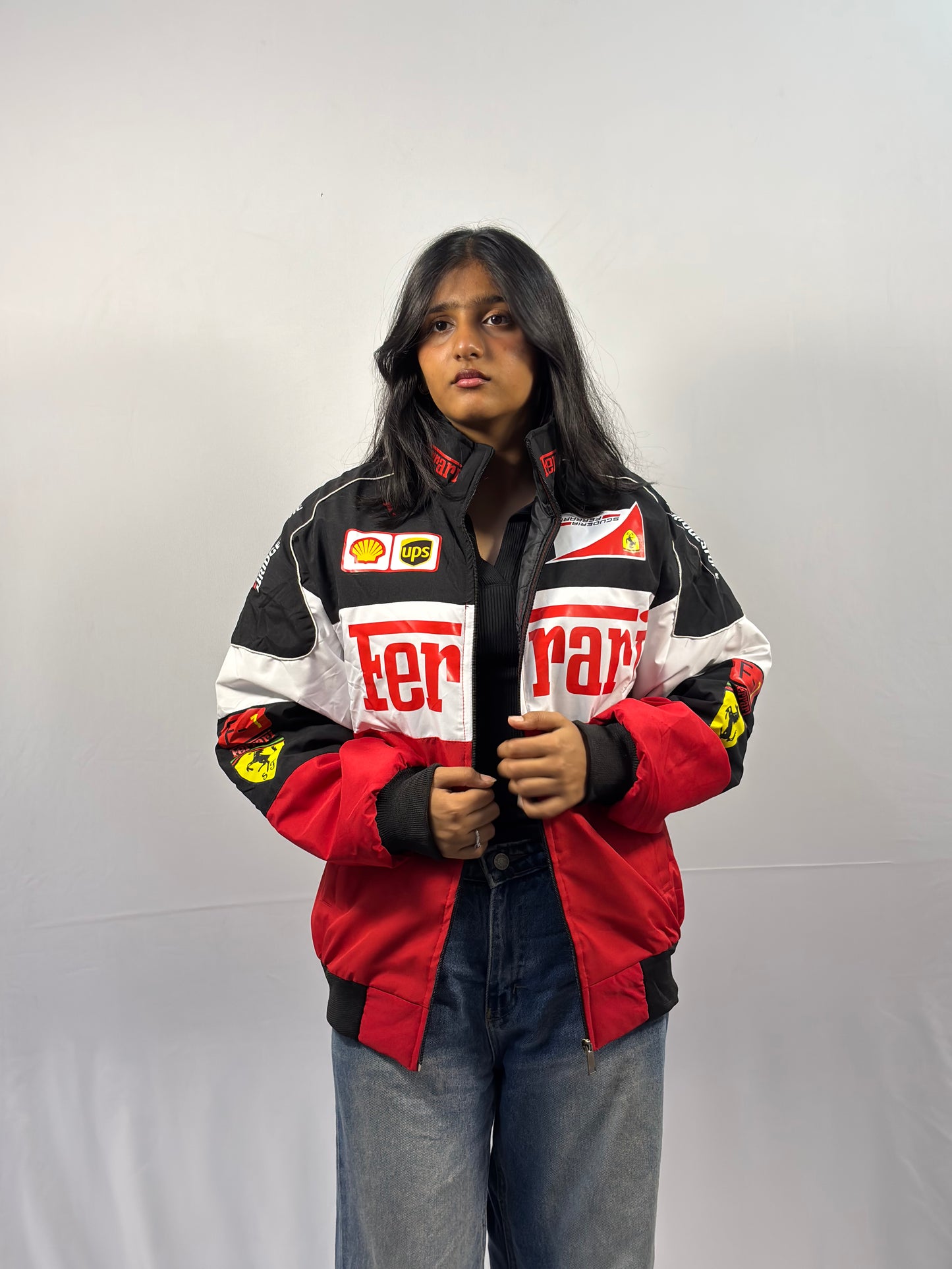 F1 FERRARI TRIO PUFFER PRINTED UNISEX JACKET