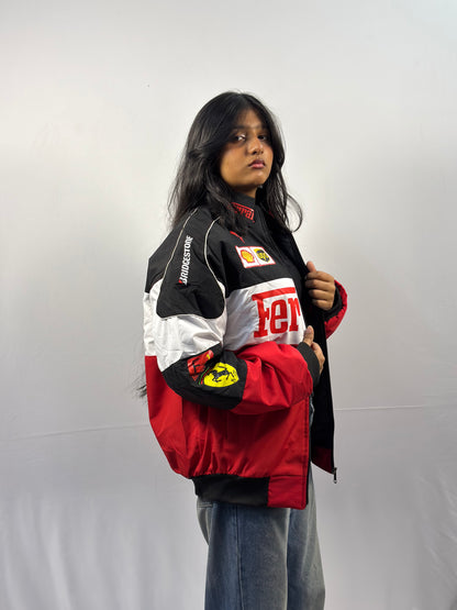 F1 FERRARI TRIO PUFFER PRINTED UNISEX JACKET