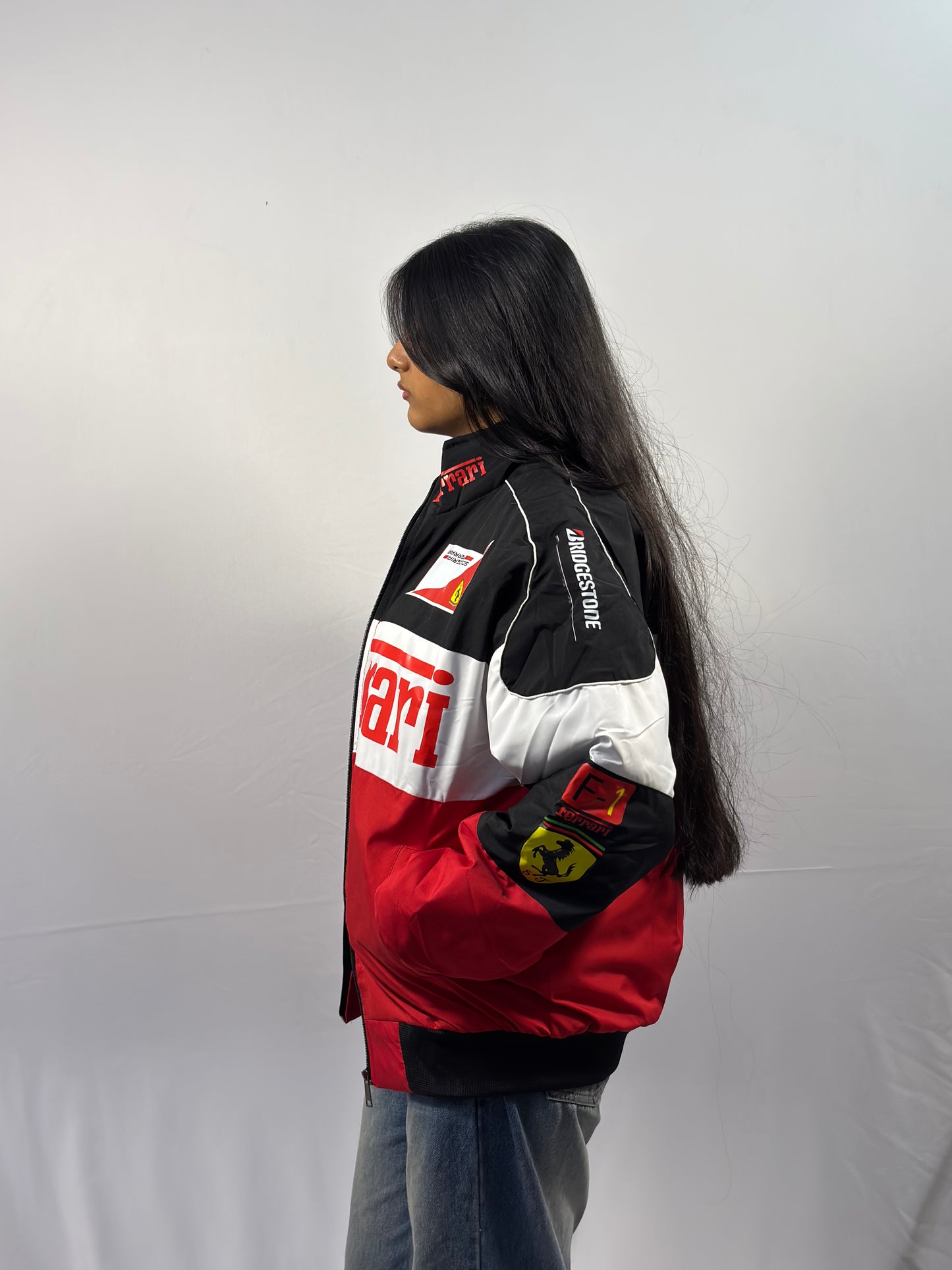 F1 FERRARI TRIO PUFFER PRINTED UNISEX JACKET