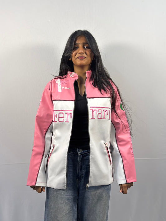 Pink Leather Unisex Jacket l stylestitch