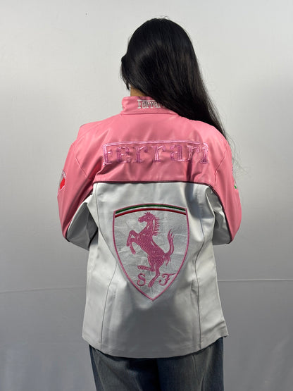 Pink Leather Unisex Jacket l stylestitch