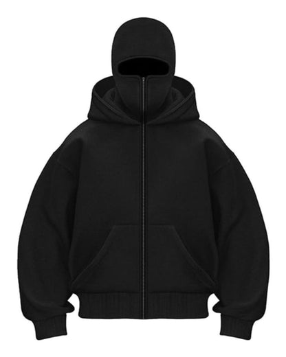 Black Balaclava Aesthetic vintage Hoodi Unisex  by Stylestitch