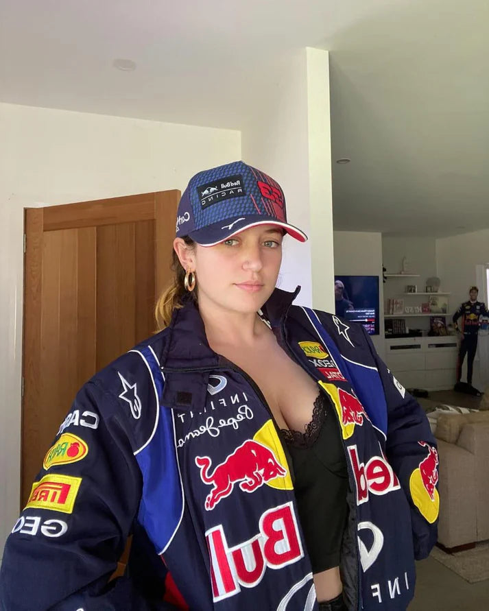 Red Bull Racing Team Jacket – Inner Puff Parachute Fabric | F1 Streetwear Look by stylestitch