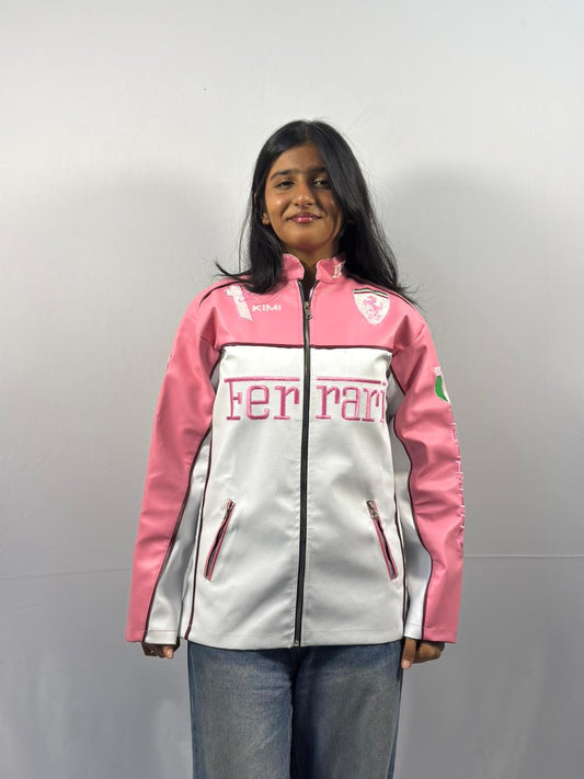 Pink Leather Unisex Jacket l stylestitch