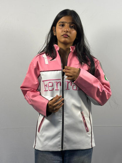 Pink Leather Unisex Jacket l stylestitch