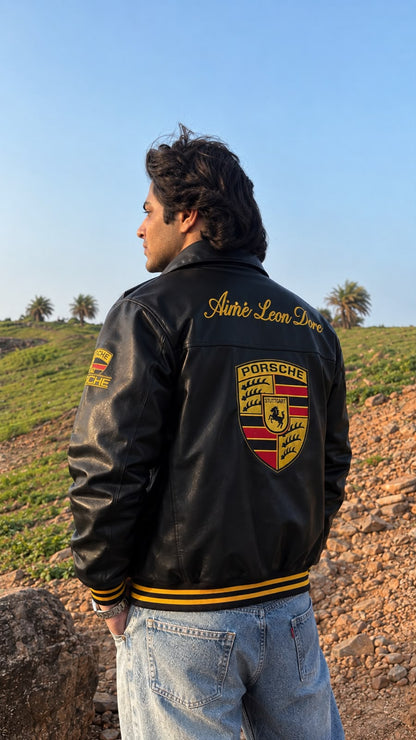 BLACK PORCHE VINTAGE RACING JACKET