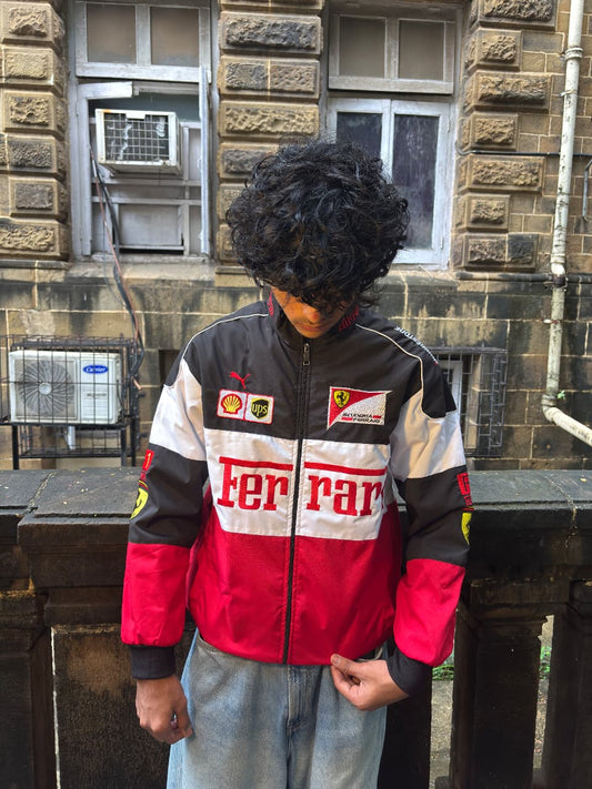 Trio Ferrari embroidered Jacket For Unisex Iconic Streetwear by Stylestitch