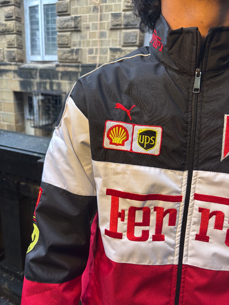 Trio Ferrari embroidered Jacket For Unisex Iconic Streetwear by Stylestitch