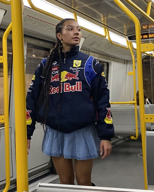 Racing Red Bull Puffer Embroidery Unisex Jacket l stylestitch