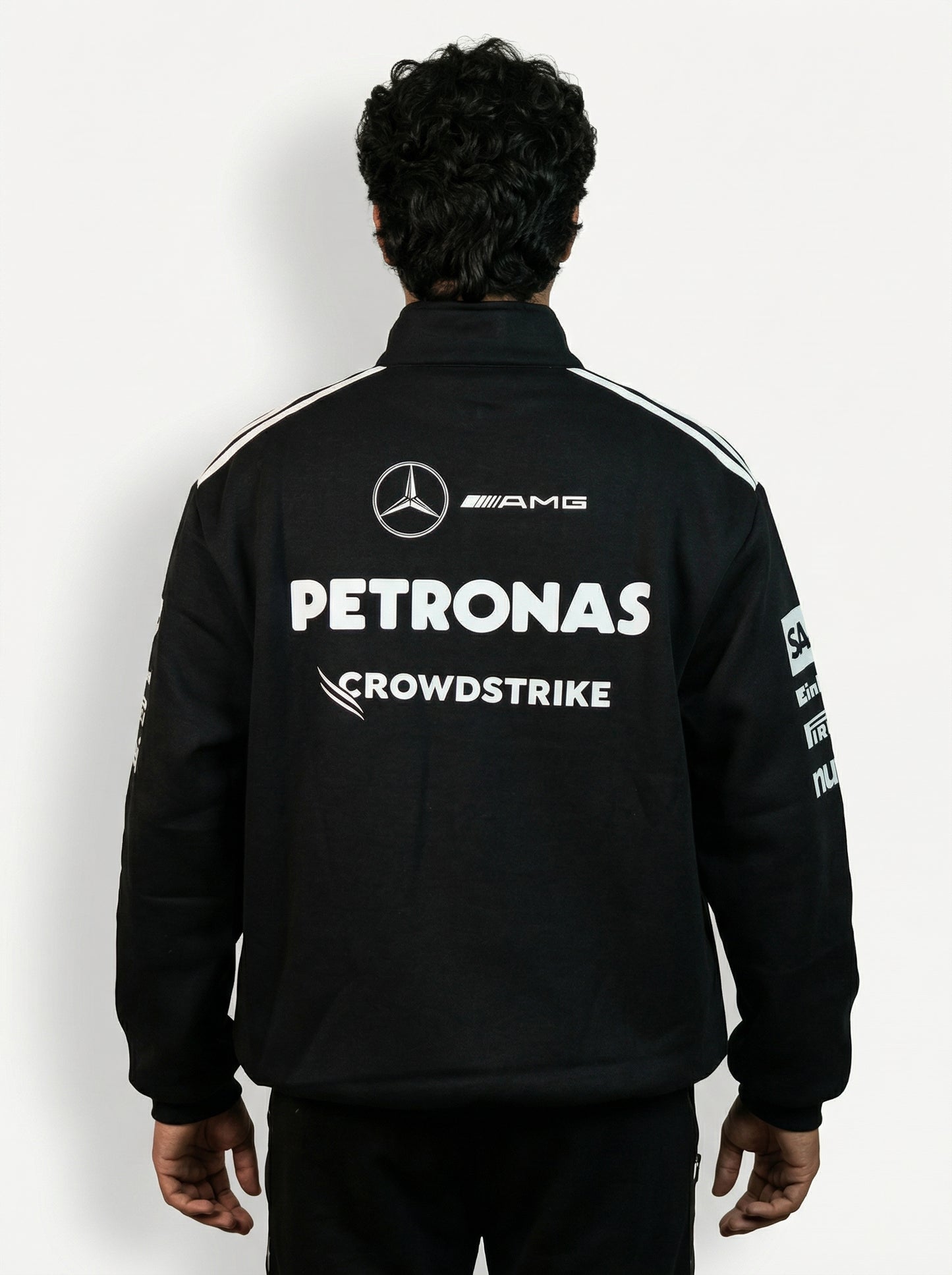 F1 Inspired Black PETRONAS Sweatshirt -Premium Cotton Fleece