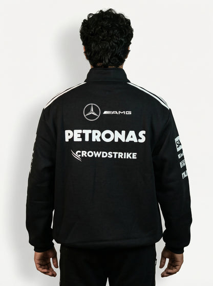 F1 Inspired Black PETRONAS Sweatshirt -Premium Cotton Fleece