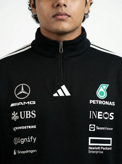F1 Inspired Black PETRONAS Sweatshirt -Premium Cotton Fleece