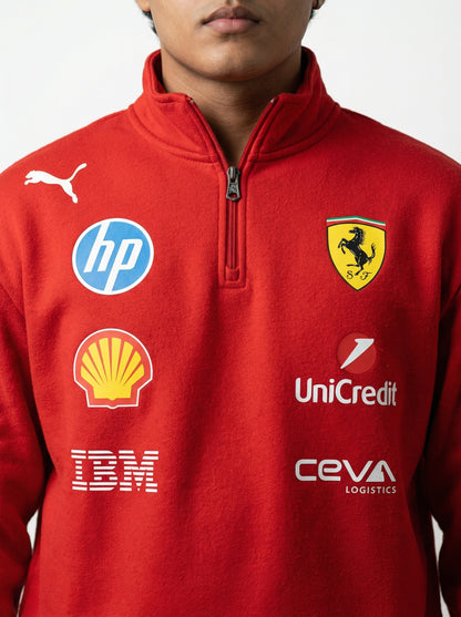 Red  Sweatshirt -Premium Motorsport-Inspired Cotton Fleece