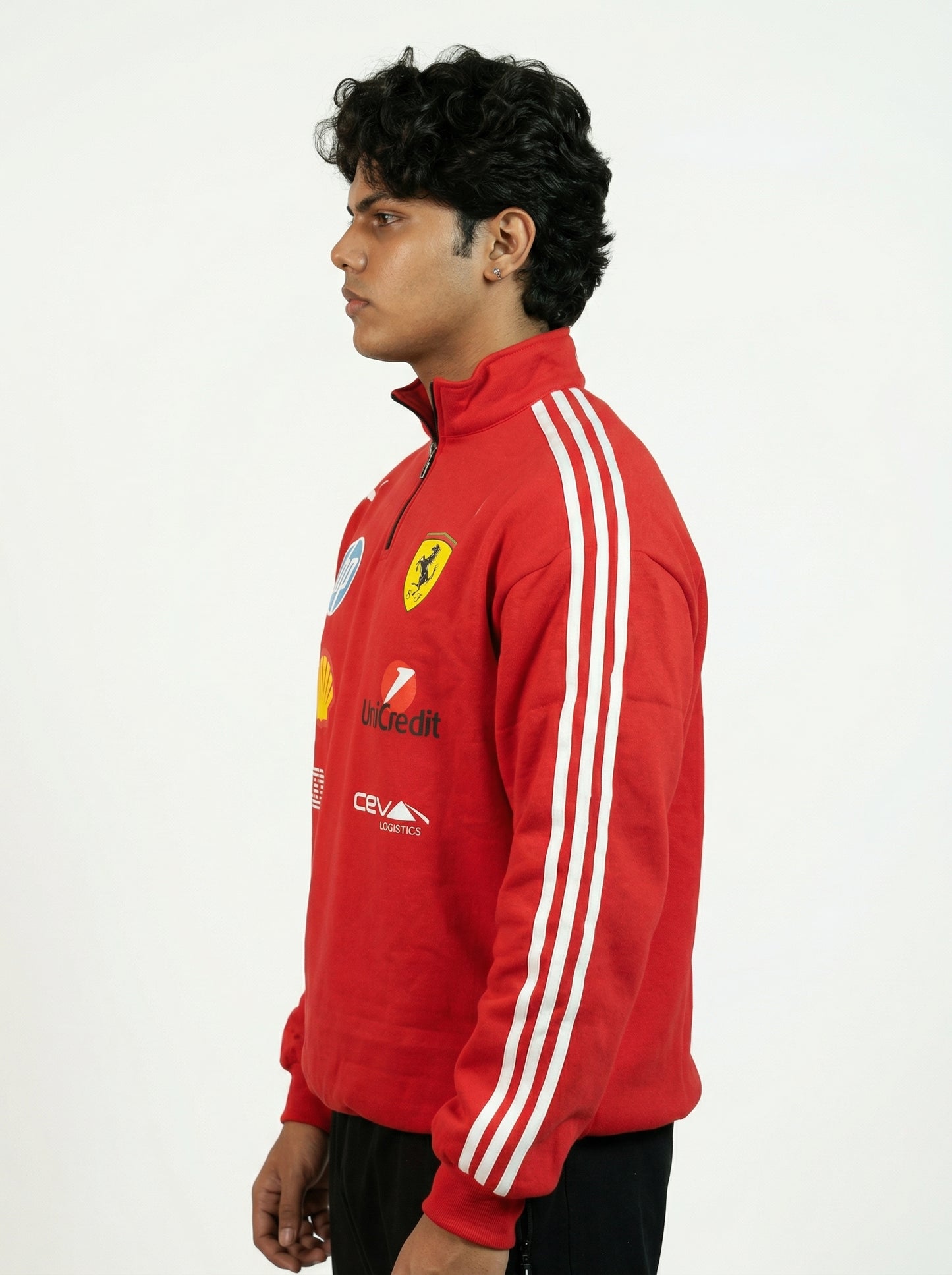 Red  Sweatshirt -Premium Motorsport-Inspired Cotton Fleece