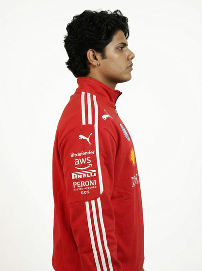 Red  Sweatshirt -Premium Motorsport-Inspired Cotton Fleece